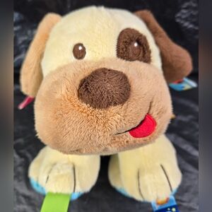 Taggies Dog Rattle Soft Plush Stuffed Animal Baby Toy - GUC